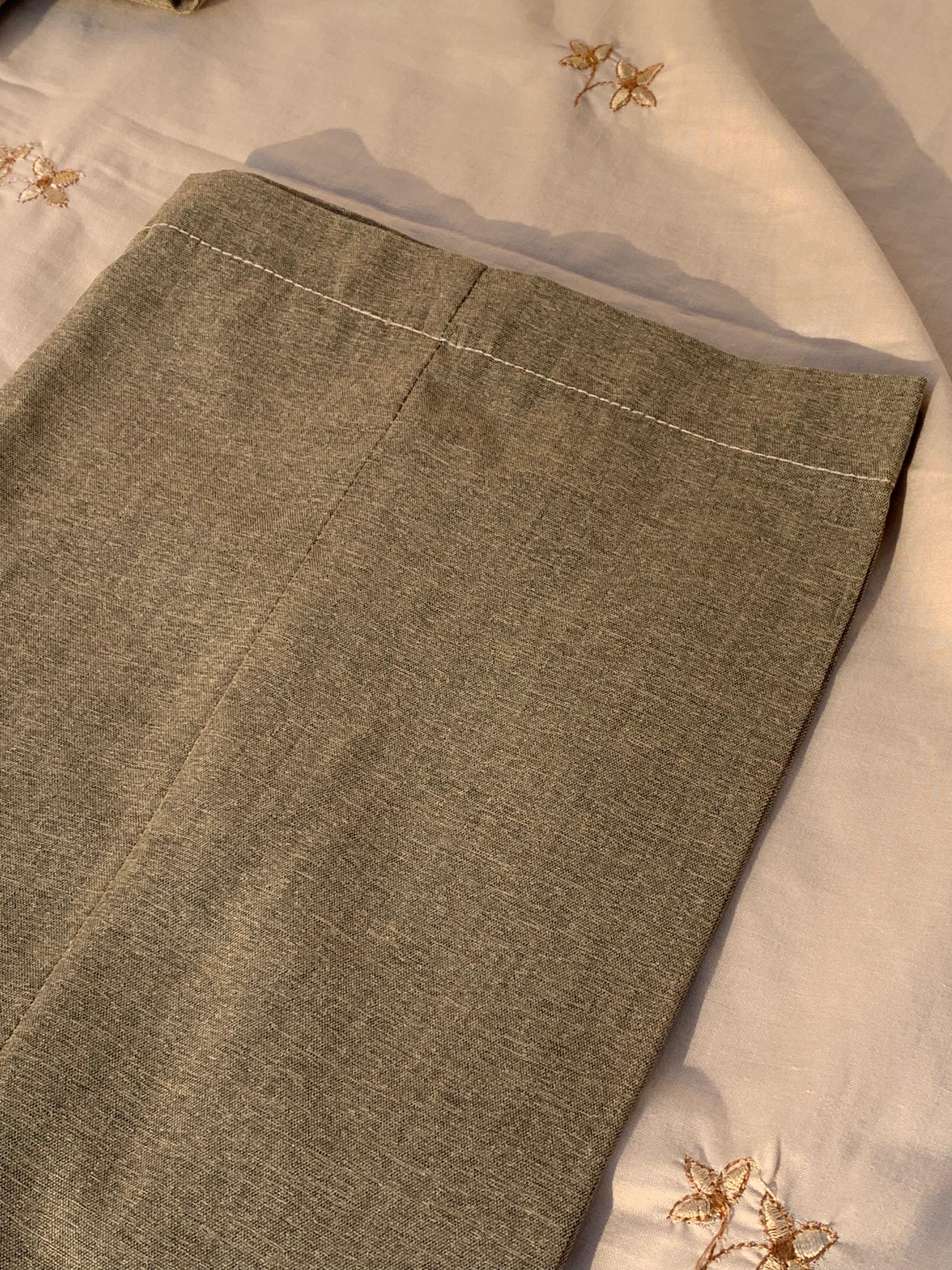 Cute-Sha | Olive Green Embroidered Shalwar Kurta Waistcoat Set | Kids 2-8 Years