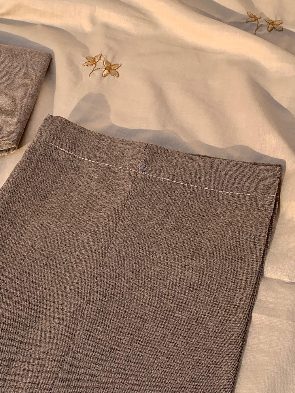 Cute-Sha | Brown Embroidered Shalwar Kurta Waistcoat Set | Kids 2-8 Years