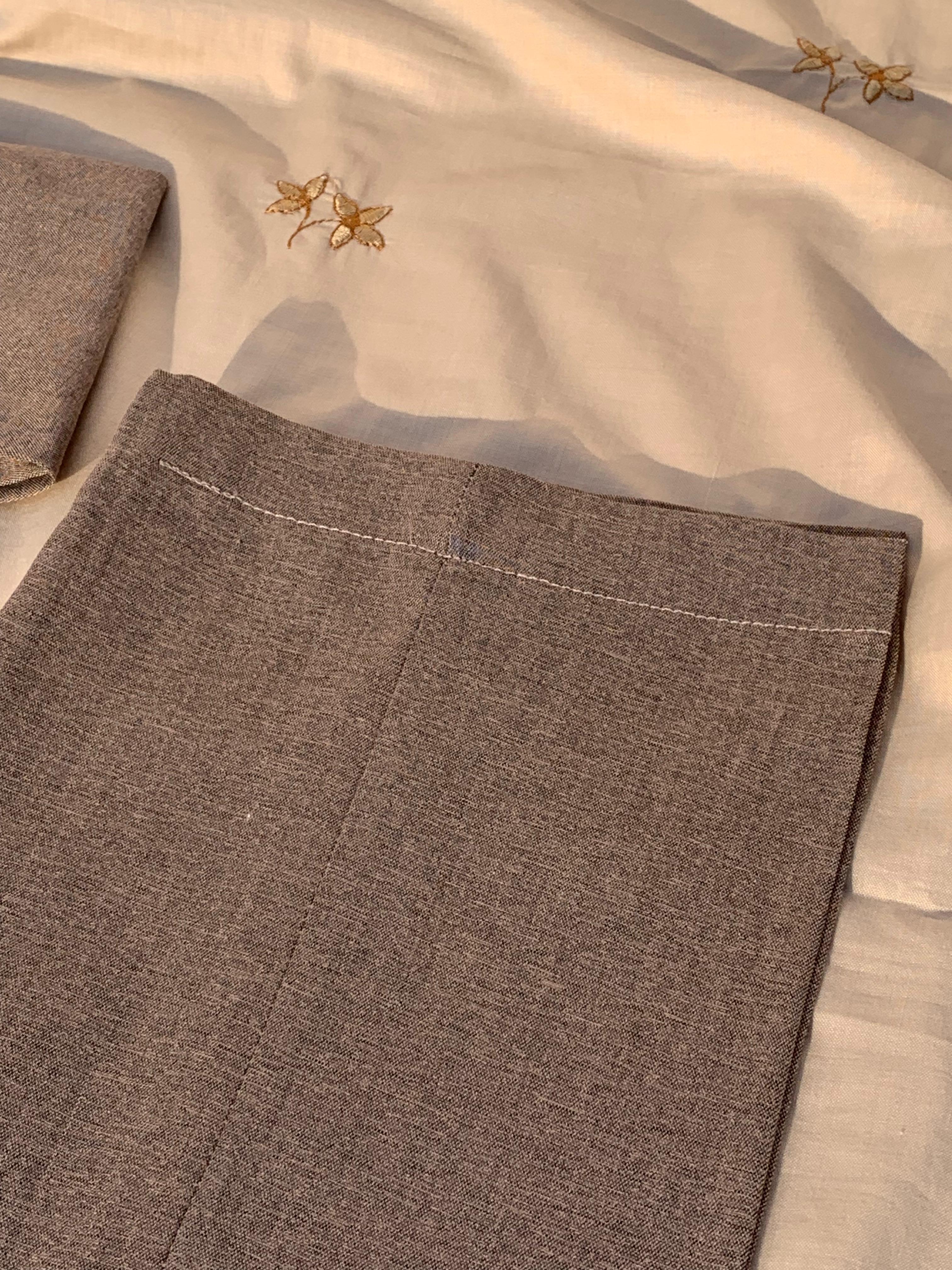 Cute-Sha | Brown Embroidered Shalwar Kurta Waistcoat Set | Kids 2-8 Years
