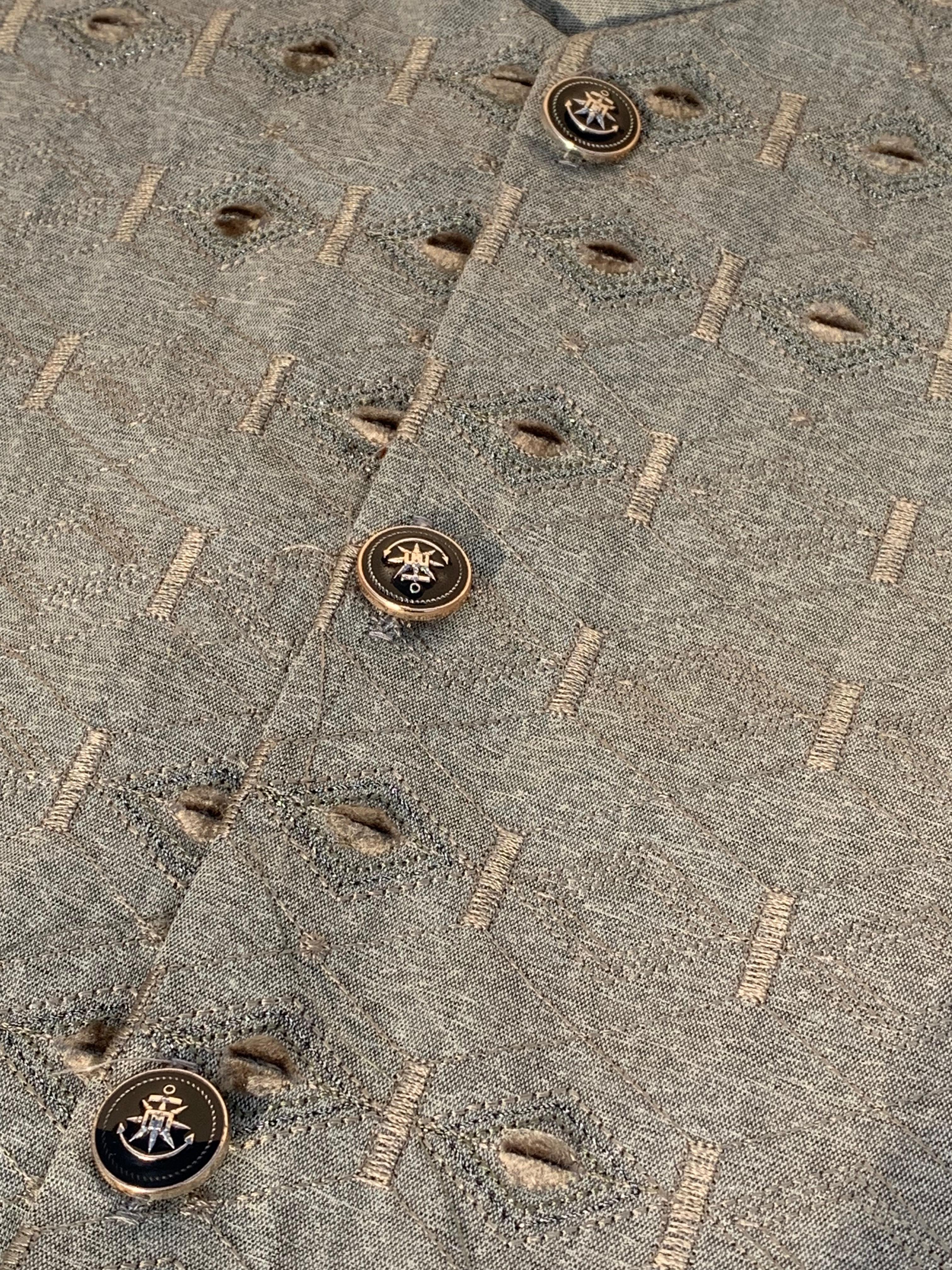 Cute-Sha | Gray Embroidered Shalwar Kurta Waistcoat Set | Kids 2-8 Years