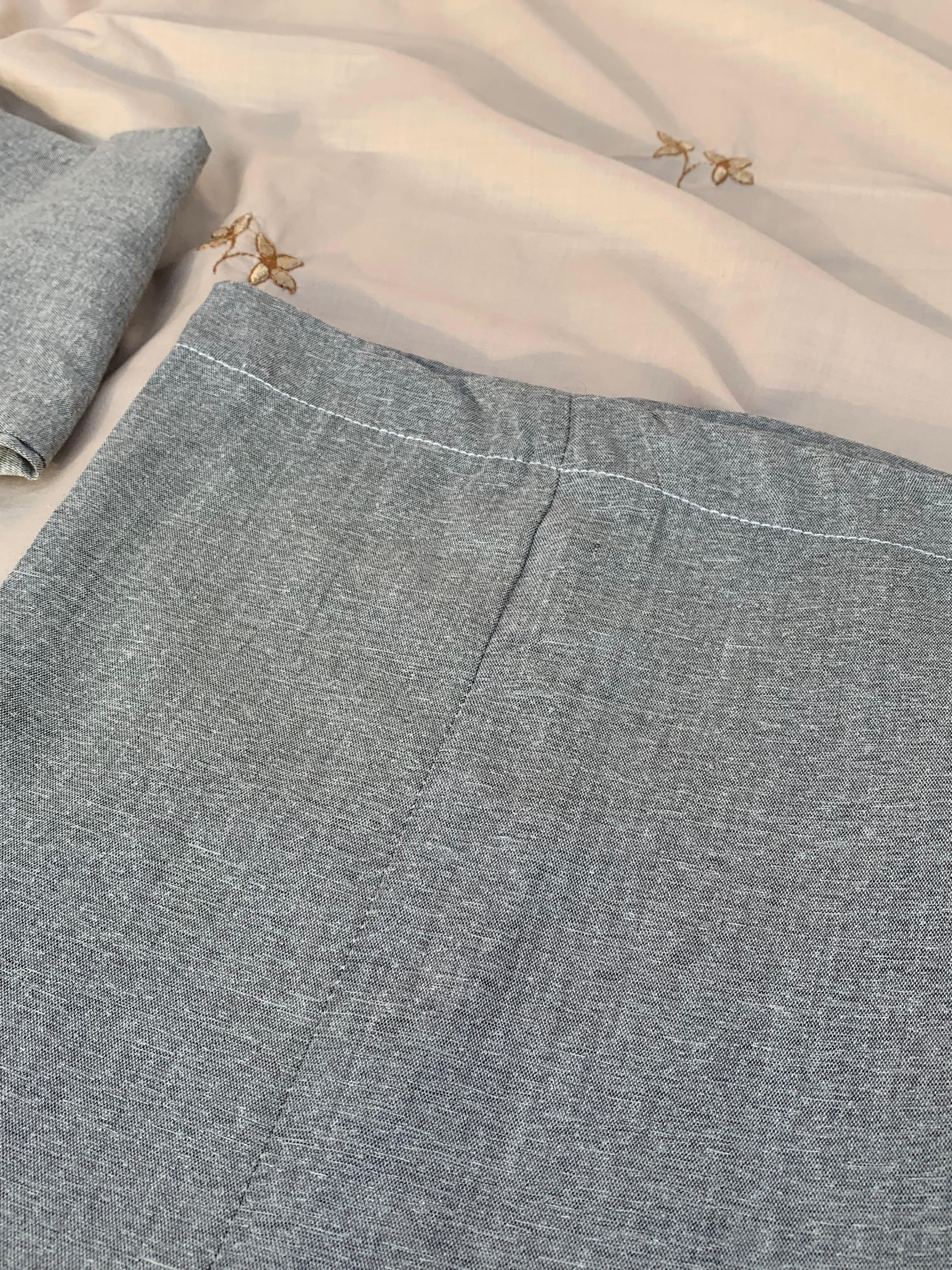 Cute-Sha | Gray Embroidered Shalwar Kurta Waistcoat Set | Kids 2-8 Years